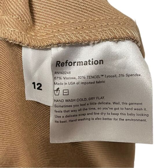 NWOT REFORMATION Leopard Print Marlon Cropped Pants 12 - Picture 8 of 9
